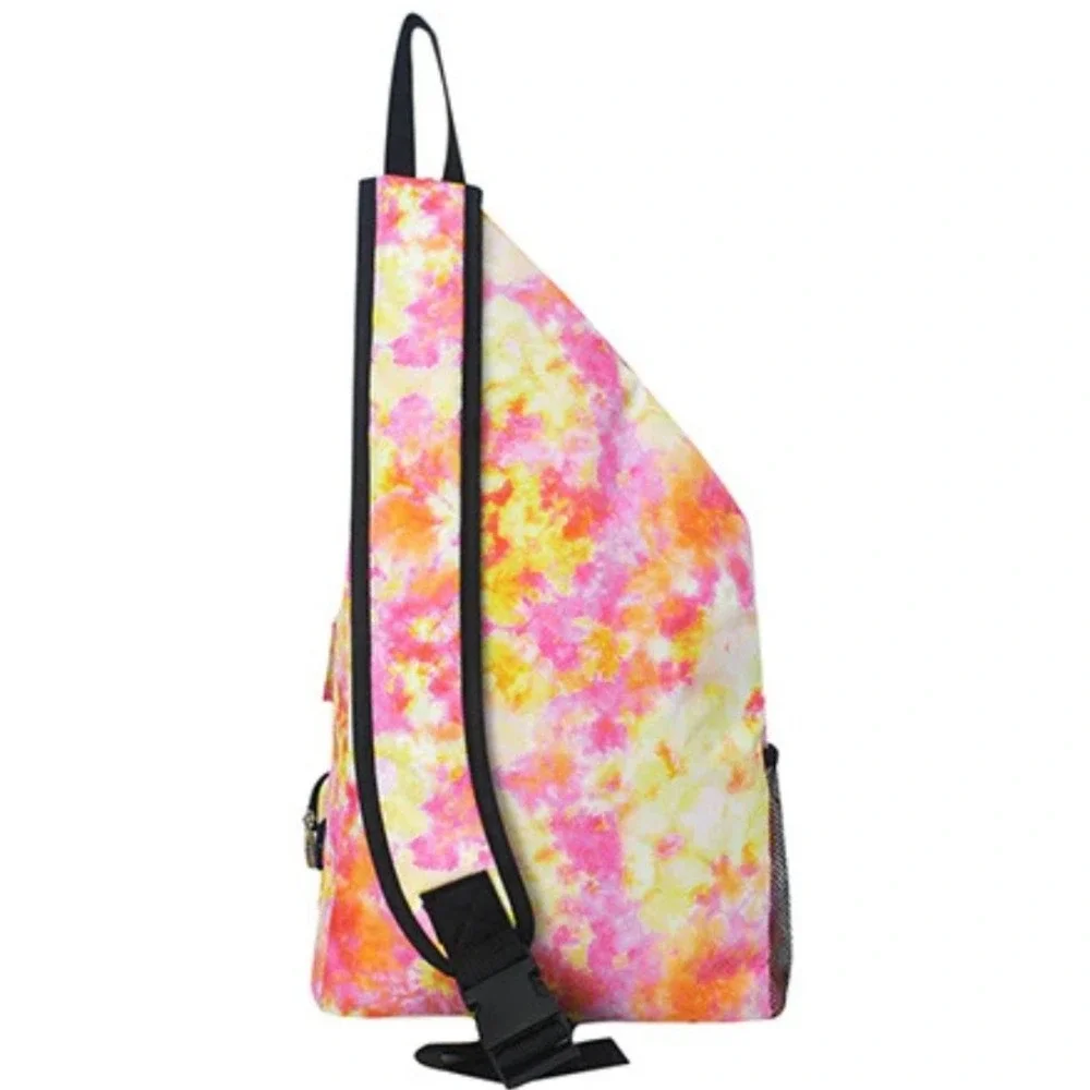 Tie Dye Sling Backpack Women Colorful Crossbody Bag Casual Travel Daypack